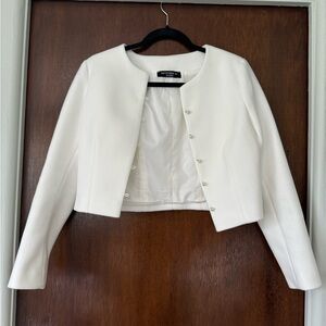 White bridal jacket, purchased on Etsy